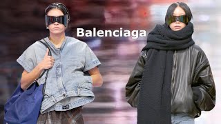 Balenciaga мода осень 2024 зима 2025 в Париже  Стильная одежда и аксессуары [upl. by Ehcar]