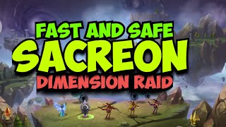 DIMENSION RAID SACREON FAST AND SAFE summoners war [upl. by Kerrill]