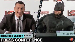 FULL PRESS CONFERENCE amp FACE OFF  WLADIMIR KLITSCHKO VS TYSON FURY [upl. by Waldon]