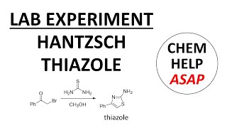 Hantzsch thiazole synthesis  laboratory experiment [upl. by Tirb]