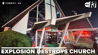 TEAM COVERAGE Explosion destroys centuryold church in Forest [upl. by Millwater]