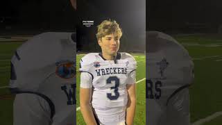 Staples QB Nick Weil thoughts on Thanksgiving game vs Greenwich football cthsfb prepzonepodcast [upl. by Boigie820]