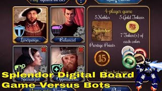 Splendor Digital Board Game Versus Bots [upl. by Velasco]