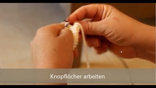 Knopflöcher stricken  strickenlernen für Anfänger u Fortgeschrittene [upl. by Asiat]