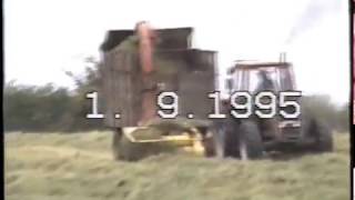 Massey Ferguson 298 and New Holland 717 at silage in 1995 [upl. by Kellsie743]