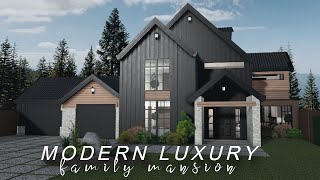 Modern Luxury Family Mansion  No Large Plot ROBLOX bloxburg [upl. by Anilosi]