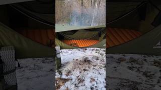 Cold Camp In A Flat Lay Hammock [upl. by Ollopa]