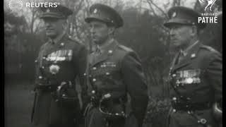 King Leopold of Belgium inspects Dragoon Guards 1937 [upl. by Ahsiet]