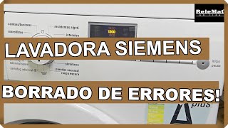 Lavadora Siemens Error F21 borrado de errores Siemens washing machine Error F21 error erasure [upl. by Borgeson]