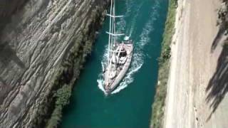 Corinth Canal Isthmus of Corinth Greece 29072009 [upl. by Byrle]