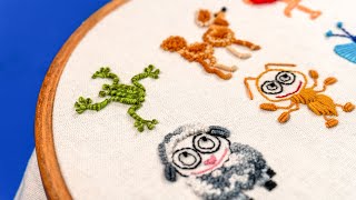 ANIMAL EMBROIDERY Make Your Own Hand Embroidery Designs on Clothes [upl. by Philemon624]