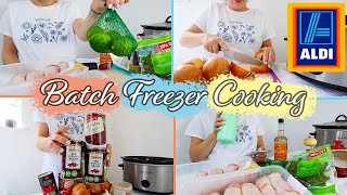 ALDI BATCH COOK WITH ME  Save Money amp Time Freezer Storage Aldi Meals Pregnancy Prep 2021 [upl. by Zined959]