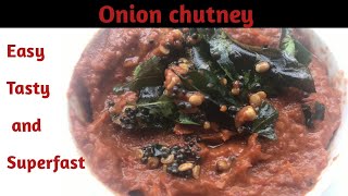 Onion Chutney Recipe I Super easy onion chutney I Onion chutney  Super Side Dish for Idly Dosa [upl. by Sisson]