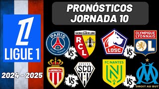 Pronósticos Ligue 1 Jornada 10 Liga Francesa 20242025 [upl. by Havard772]