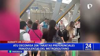 ATU decomisa 206 tarjetas preferenciales del Metropolitano por uso indebido [upl. by Enamrahc]