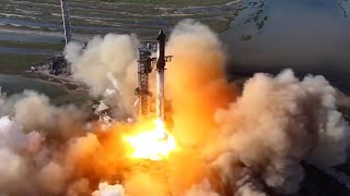 Blastoff SpaceX launches Starship on 6th flight booster catch called off [upl. by Cypro]