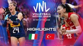 🇮🇹ITA vs 🇹🇷TUR  Highlights  Week 1  Womens VNL 2024 [upl. by Inoy]