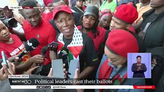 2024 Elections  EFF leader Julius Malema casts his vote [upl. by Calvo389]