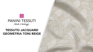 Tessuto Jacquard Geometria Toni Beige [upl. by Tilden559]