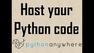 How to host python projects on PythonAnywhere [upl. by Shandy]