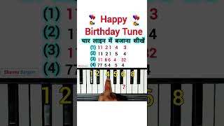 Happy Birthday Tune  Easy Piano Tutorial piano shorts viral trending [upl. by Quitt]