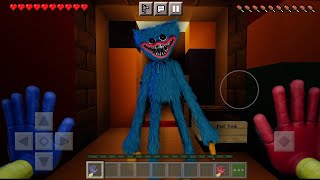 Poppy playtime huggy wuggy in minecraft pe New Map  Gameplay [upl. by Adnama111]