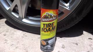 Armor all Tire Foam test results review before and after on my 2009 Nissan 370z [upl. by Annaid]