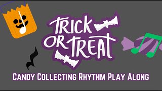 TrickorTreat Rhythm Play Along Using Quarter Notes Quarter Rests amp Beamed Eighth Notes [upl. by Pfaff]