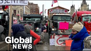 How Canada’s trucker convoy protest is galvanizing the US farright [upl. by David]