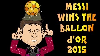 LIONEL MESSI Wins The Ballon dOr 2015 Awards Highlights Part 1 [upl. by Maer]