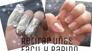 Como retirar uñas acrilicas  FACIL Y RAPIDO [upl. by Nalad746]