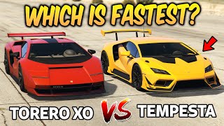 GTA 5 ONLINE  TORERO XO VS TEMPESTA WHICH IS FASTEST [upl. by Hayotal]