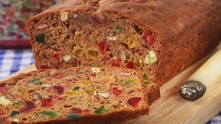 Dark Fruit Cake Recipe Demonstration  Joyofbakingcom [upl. by Airbmak]