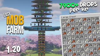 MEGA Mob Farm  7900 Drops per Hour  Minecraft Tutorial [upl. by Latham]