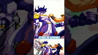 Jotaro vs Kenshiro jojosbizzareadventure fistofthenorthstar anime deathbattle spriteanimations [upl. by Bobker]