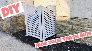 DIY Hide Your Outdoor Trash Bins  Easy And Fast [upl. by Rolando]