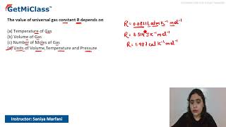 Universal Gas Constant Explained KCET 11th Chemistry States of Matter [upl. by Niliak]