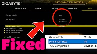 Secure Boot Enabled but NOT Active in BIOS FIXED  Gigabyte  MSI  Asrock [upl. by Sharona]