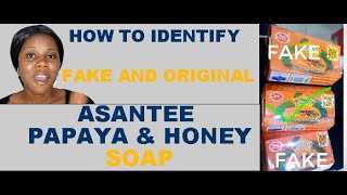 HOW TO IDENTIFY FAKE AND ORIGINAL PAPAYA AND HONEY SOAP [upl. by Marlyn977]