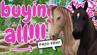 BUYING ALL PASO FINO HORSES IN STAR STABLE 😱 [upl. by Willcox]