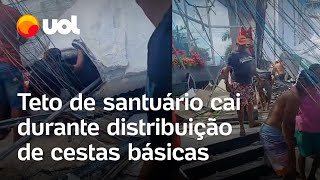 Teto de igreja desaba Moradores se desesperam após acidente no Morro da Conceição no Recife vídeo [upl. by Irdua128]