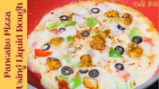 Liquid Dough Pizza RecipeNo Rolling No kneadingyummy Pizza Pancake RecipePizza in 15 minutesHB [upl. by Ellezaj]