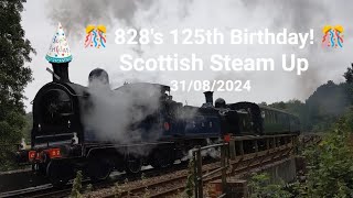 828s 125th Birthday  Scottish Steam Up  Spa Valley Railway  31082024 [upl. by Cerveny787]