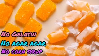 How to make Candy at Home  Gummy without Gelatin and Agar Agar  Jujubes  Jello Candy by FooD HuT [upl. by Shaum]