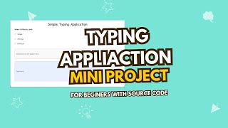 Web Development Project Typing Challenge App with GitHub Source Code  Mini project [upl. by Ecirp274]