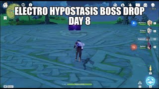 Electro Hypostasis Boss Drop Day 8  Genshin Impact [upl. by Ecirum989]