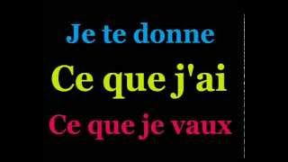 JeanJacques Goldman  Je te donne lyrics [upl. by Aenahs]