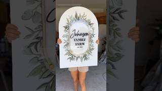 Behind the scenes of this arched sign painting woodworking homedecor [upl. by Geier]