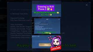 Mobile Legends 1111 phase 2 No recharge tasks🥺 Is this a bug mobilelegends mlbb mlbbshorts [upl. by Braynard]