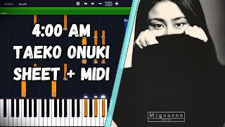 400 AM  Taeko Onuki PIANO TUTORIAL SHEET  MIDI [upl. by Joseito]